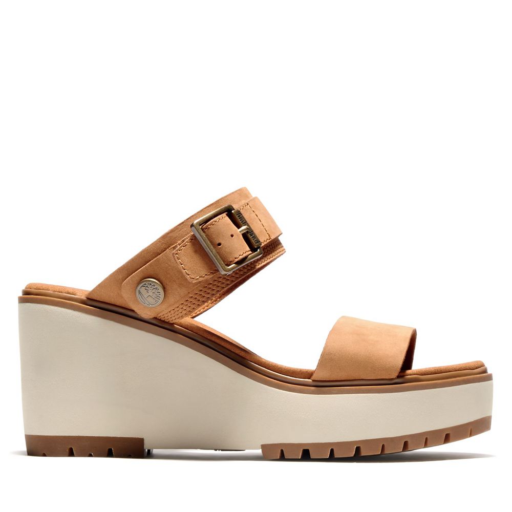 Timberland Σανδαλια Γυναικεια Καφε - Koralyn Wedge - Greece 3109752-NA